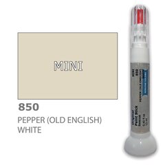 Krāsu korektors skrāpējumu korekcijai MINI 850 - PEPPER (OLD ENGLISH) WHITE 12 ml cena un informācija | Auto krāsas | 220.lv