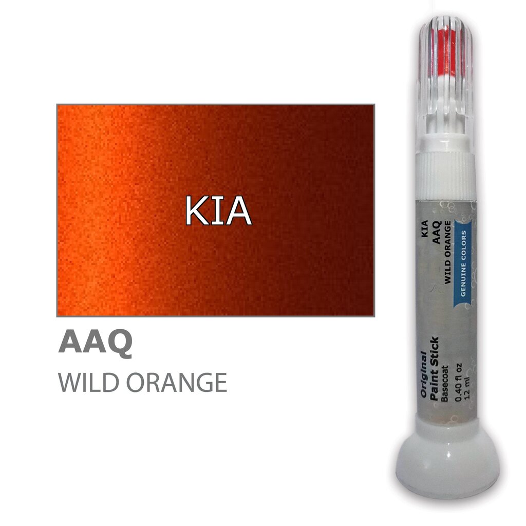 Krāsu korektors skrāpējumu korekcijai KIA AAQ - WILD ORANGE 12 ml cena un informācija | Auto krāsas | 220.lv