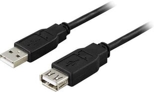 Deltaco USB2-14S, USB-A, 5 м цена и информация | Кабели и провода | 220.lv