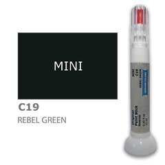 Krāsu korektors skrāpējumu korekcijai MINI C19 - REBEL GREEN 12 ml cena un informācija | Auto krāsas | 220.lv