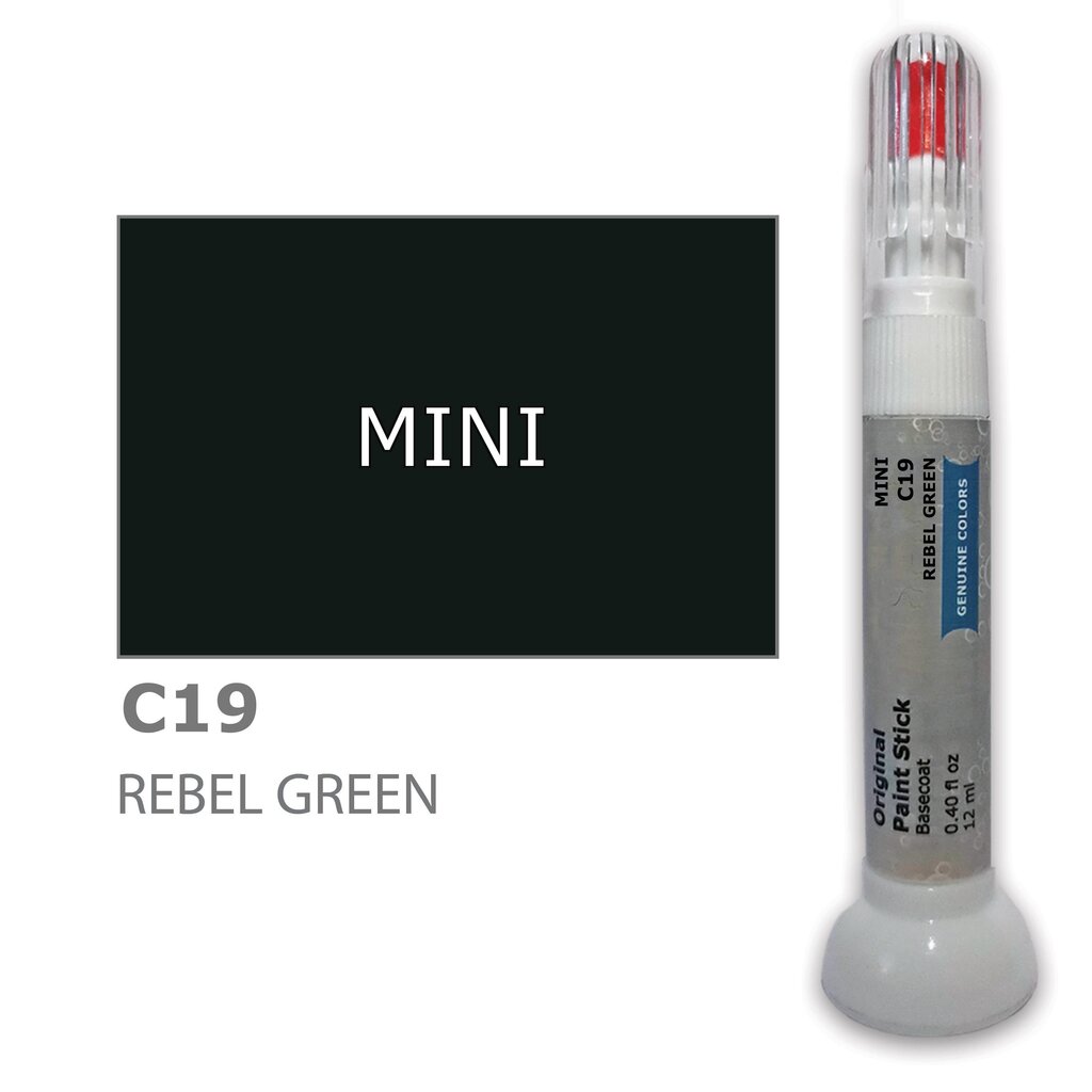 Krāsu korektors skrāpējumu korekcijai MINI C19 - REBEL GREEN 12 ml цена и информация | Auto krāsas | 220.lv