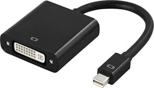 Deltaco DP-DVI6, Mini DisplayPort, DVI-D, 0.1m цена и информация | Адаптеры и USB разветвители | 220.lv