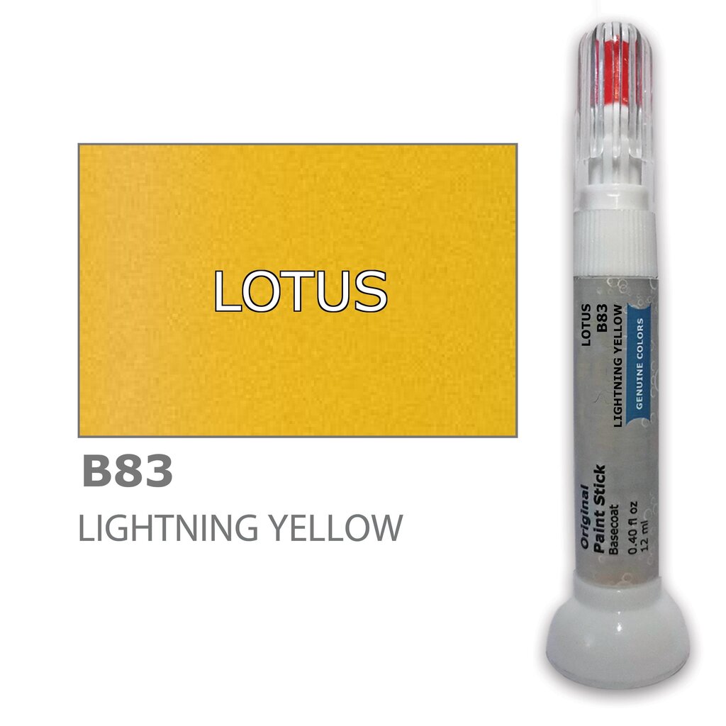 Krāsu korektors skrāpējumu korekcijai LOTUS B83 - LIGHTNING YELLOW 12 ml цена и информация | Auto krāsas | 220.lv