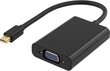 Deltaco DP-VGA13-K, Mini DP/VGA, 0.25 m cena un informācija | Adapteri un USB centrmezgli | 220.lv