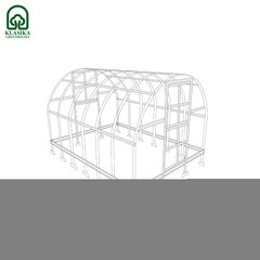 Siltumnīca KLASIKA 12 m2 (3x4 m) ar polikarbonāta pārklājumu цена и информация | Теплицы | 220.lv