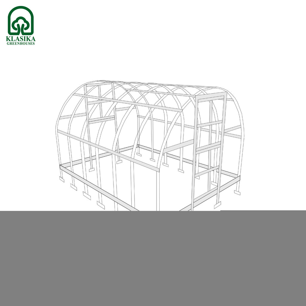Siltumnīca KLASIKA 12 m2 (3x4 m) ar polikarbonāta pārklājumu cena un informācija | Siltumnīcas | 220.lv
