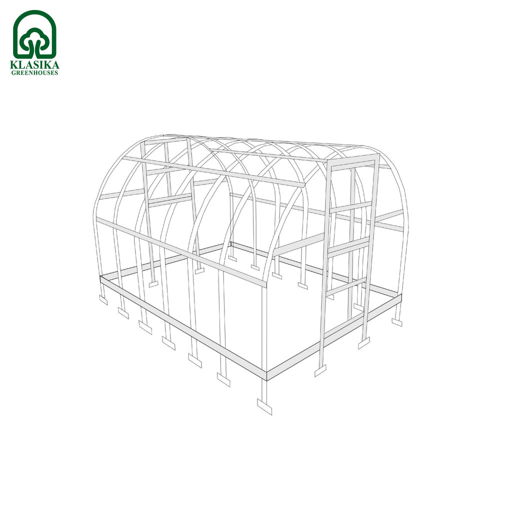 Siltumnīca KLASIKA 18 m2 (3x6 m) pārklājums 4 mm polikarbonāts цена и информация | Siltumnīcas | 220.lv