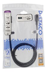 Deltaco HDMI-1010D, HDMI, 1 м цена и информация | Кабели и провода | 220.lv