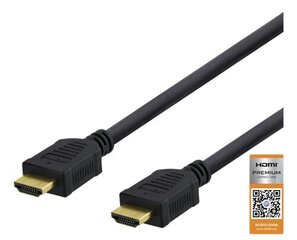 Deltaco HDMI-1020D, HDMI, 2m cena un informācija | Kabeļi un vadi | 220.lv