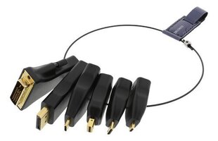 Deltaco HDMI-AR2, HDMI, DVI, USB-C, DisplayPort, Mini DisplayPort цена и информация | Кабели и провода | 220.lv