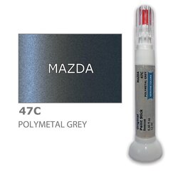 Krāsu korektors skrāpējumu korekcijai MAZDA 47C - POLYMETAL GREY 12 ml cena un informācija | Auto krāsas | 220.lv