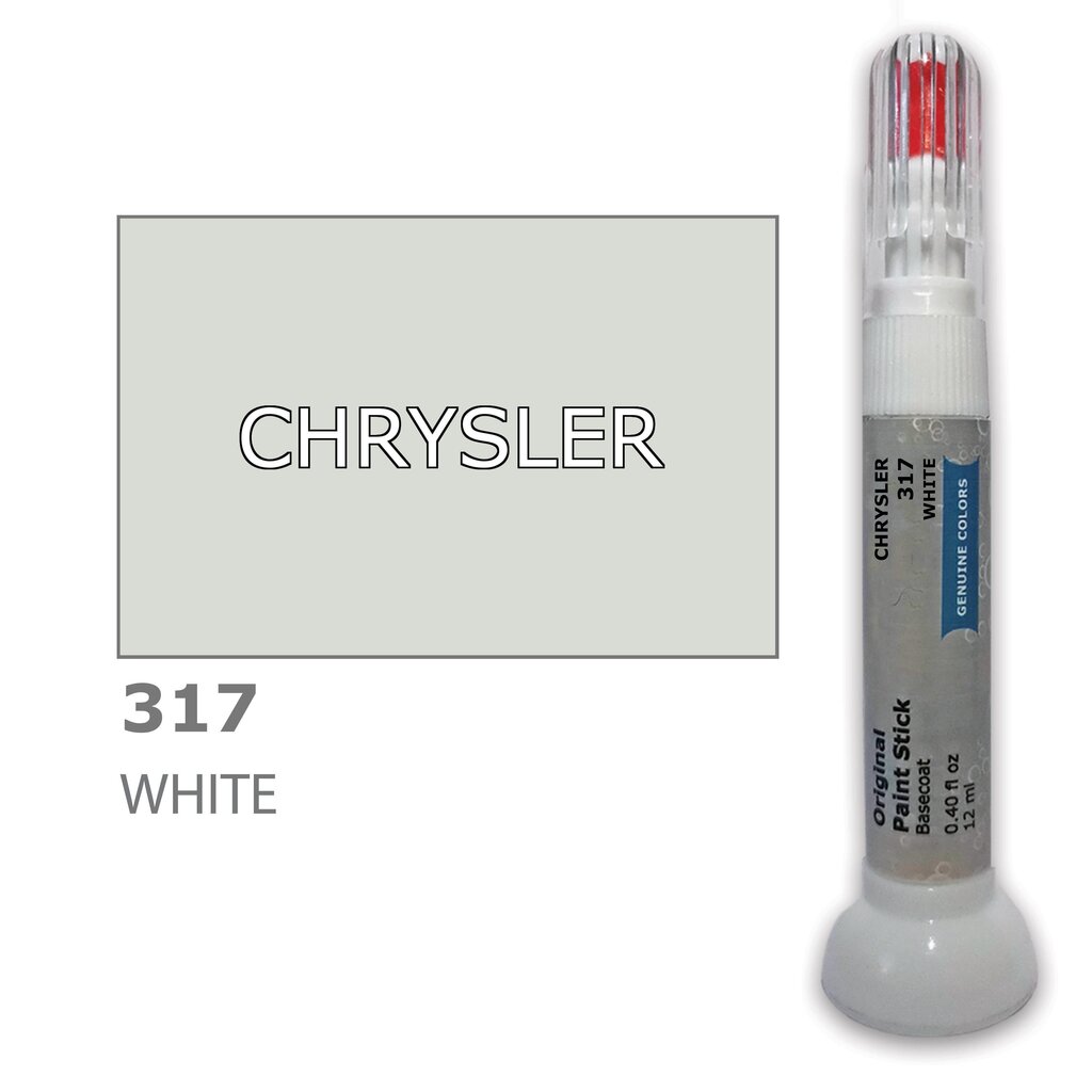 Krāsu korektors skrāpējumu korekcijai CHRYSLER 317 - WHITE 12 ml цена и информация | Auto krāsas | 220.lv