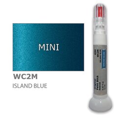 Krāsu korektors skrāpējumu korekcijai MINI WC2M - ISLAND BLUE 12 ml cena un informācija | Auto krāsas | 220.lv