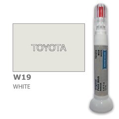 Krāsu korektors skrāpējumu korekcijai TOYOTA W19 - WHITE 12 ml cena un informācija | Auto krāsas | 220.lv