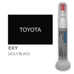 Krāsu korektors skrāpējumu korekcijai TOYOTA EXY - SICILY BLACK 12 ml cena un informācija | Auto krāsas | 220.lv
