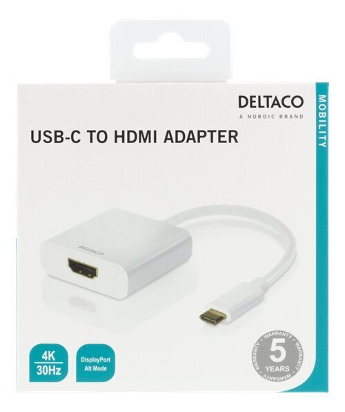 Deltaco USBC-HDMI7, USB-C, HDMI, 0.2m cena un informācija | Adapteri un USB centrmezgli | 220.lv