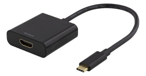 Deltaco USBC-HDMI8, USB-C, HDMI, 0.2m цена и информация | Kabeļi un vadi | 220.lv