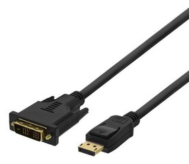 Deltaco DP-2022, DisplayPort, DVI-D, 2m cena un informācija | Kabeļi un vadi | 220.lv