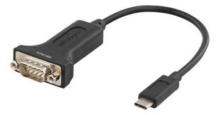 Deltaco USBC-1102, USB-C/RS-232, 0.2 m цена и информация | Адаптеры и USB разветвители | 220.lv