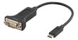 Deltaco USBC-1102, USB-C/RS-232, 0.2 m cena un informācija | Adapteri un USB centrmezgli | 220.lv