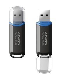 USB atmiņas karte A-data C906 32GB USB 2.0 Melna cena un informācija | USB Atmiņas kartes | 220.lv