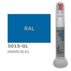 Krāsu korektors skrāpējumu korekcijai RAL 5015-GL - HIMMELBLAU 12 ml cena un informācija | Auto krāsas | 220.lv