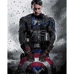 Набор для рисования по номерам «Капитан Америка» 40x50 цена и информация | Живопись по номерам | 220.lv