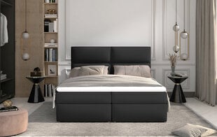 Кровать NORE Amber, 180x200 см, черная эко кожа цена и информация | Кровати | 220.lv