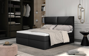 Кровать NORE Amber, 160x200 см, черная эко кожа цена и информация | Кровати | 220.lv