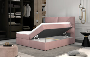 Кровать NORE Amber, 140x200 см, светло-серая цена и информация | Кровати | 220.lv