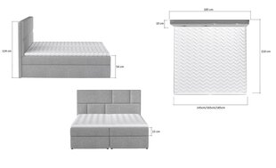 Кровать NORE Florence, 185x200 см, синяя цена и информация | Кровати | 220.lv