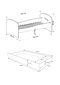 Bērnu gulta ADRK Furniture Gonzalo L7, 140x70 cm cena un informācija | Bērnu gultas | 220.lv