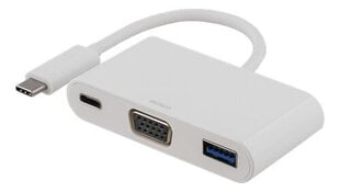 Deltaco USBC-1069, USB-C, VGA, 0,1м цена и информация | Адаптеры и USB разветвители | 220.lv