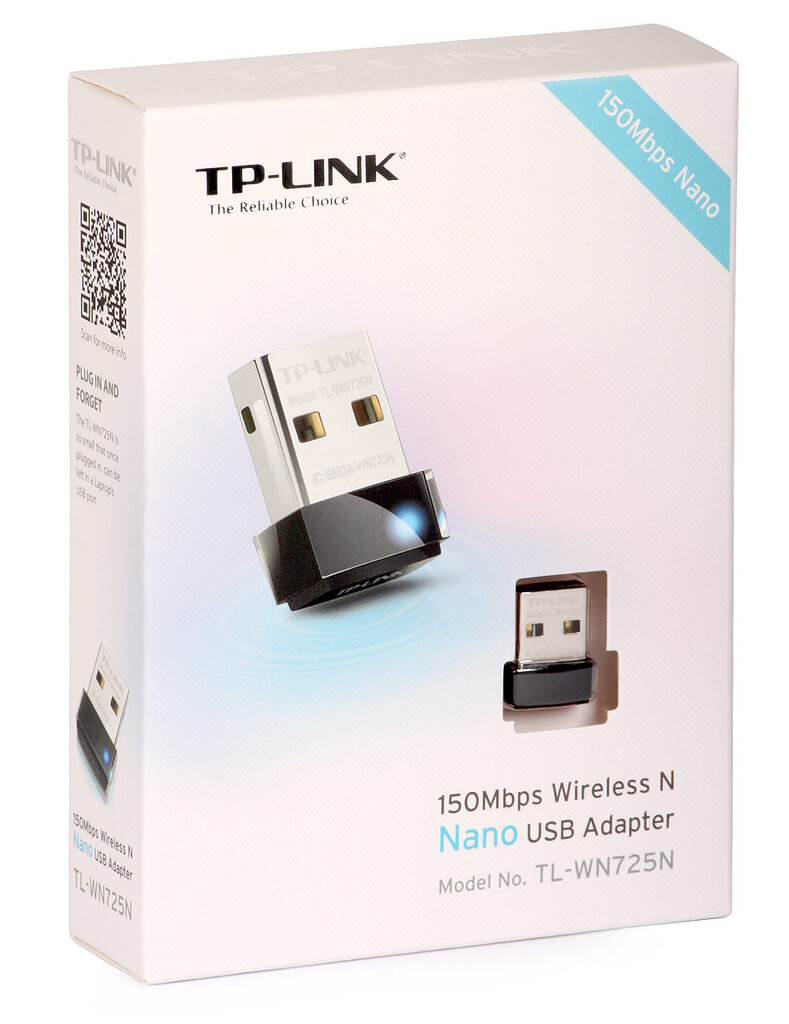 Bezvadu tīkla adapteris TP-Link TL-WN725N, 802.11b/g/n, 150Mbps cena un informācija | Rūteri (maršrutētāji) | 220.lv