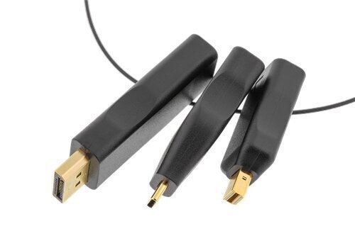 Deltaco HDMI-AR1, HDMI, USB-C, DisplayPort, Mini DisplayPort cena un informācija | Kabeļi un vadi | 220.lv