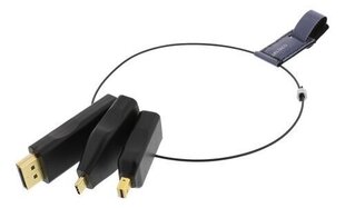 Deltaco HDMI-AR1, HDMI/USB-C/Mini DP, DP цена и информация | Кабели и провода | 220.lv