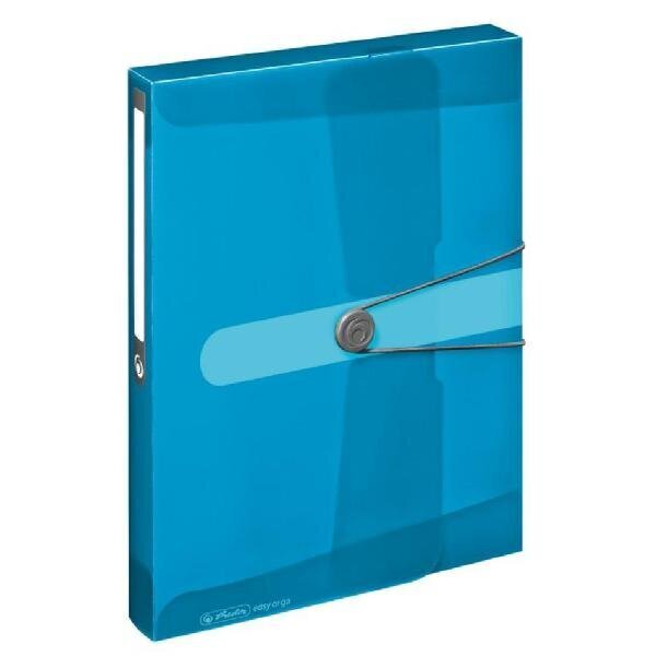 Herlitz Plastikāta mapīteA4/4cm Easy Orga, zila cena un informācija | Kancelejas preces | 220.lv