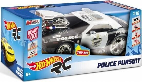 Attālināti vadāma policijas automašīna Hot Wheels RC Police Pursuit 1:16 цена и информация | Rotaļlietas zēniem | 220.lv