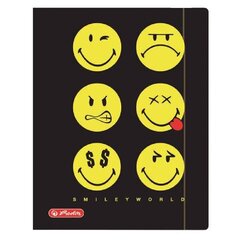 Папка картонная на резинке Herlitz А4 Smiley Black цена и информация | Канцелярия | 220.lv