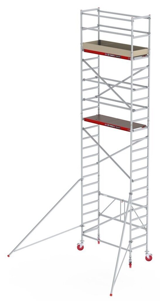 Alumīnija mobilais tornis ALTREX RS 44 sērija (darba augstums 7,80 m) cena un informācija | Saliekamās kāpnes, celtniecības sastatnes | 220.lv