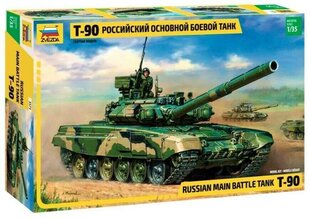 Zvezda 3573 Russian MBT Tank T-90 Plastic kit 1:35 cena un informācija | Līmējamie modeļ | 220.lv