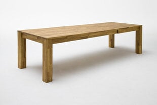 Paplašināms galds MC Akcent Paul 200/300x100 cm, gaiši brūns cena un informācija | Virtuves galdi, ēdamgaldi | 220.lv
