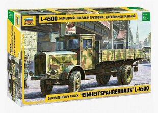 Zvezda 3647 German heavy truck Einheitsfahrerhaus L-4500 Plastic kit 1:35 cena un informācija | Līmējamie modeļ | 220.lv