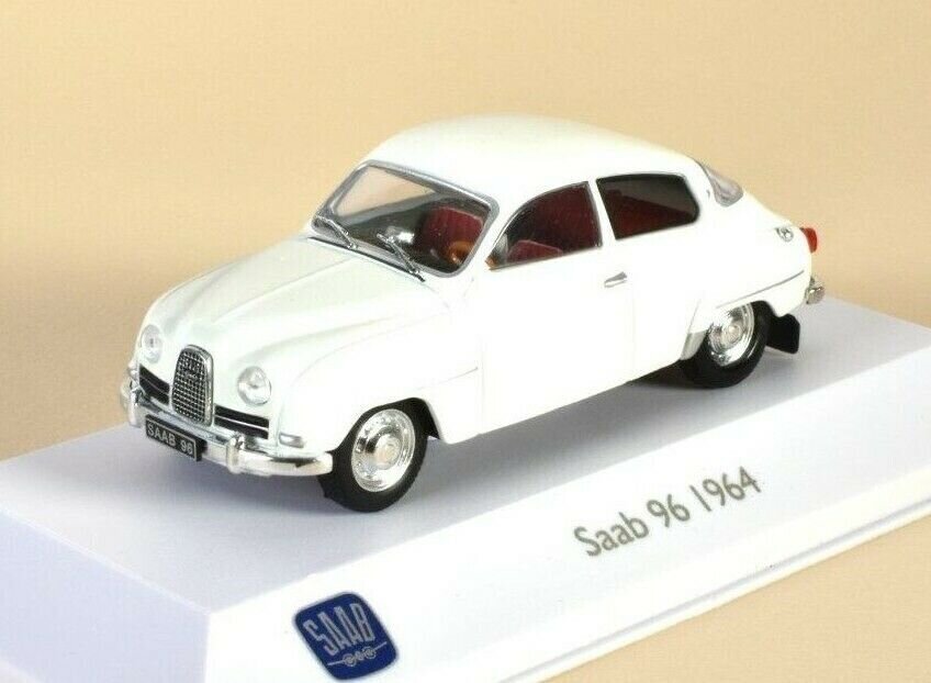 Saab 96 White 1964 3898002 Atlas Saab Collection 1:43 cena un informācija | Kolekcionējamie modeļi | 220.lv