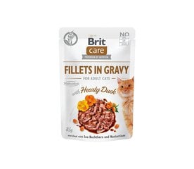 Brit Care Fillets in Gravy Hearty Duck влажный корм для кошек 85г цена и информация | Консервы для котов | 220.lv