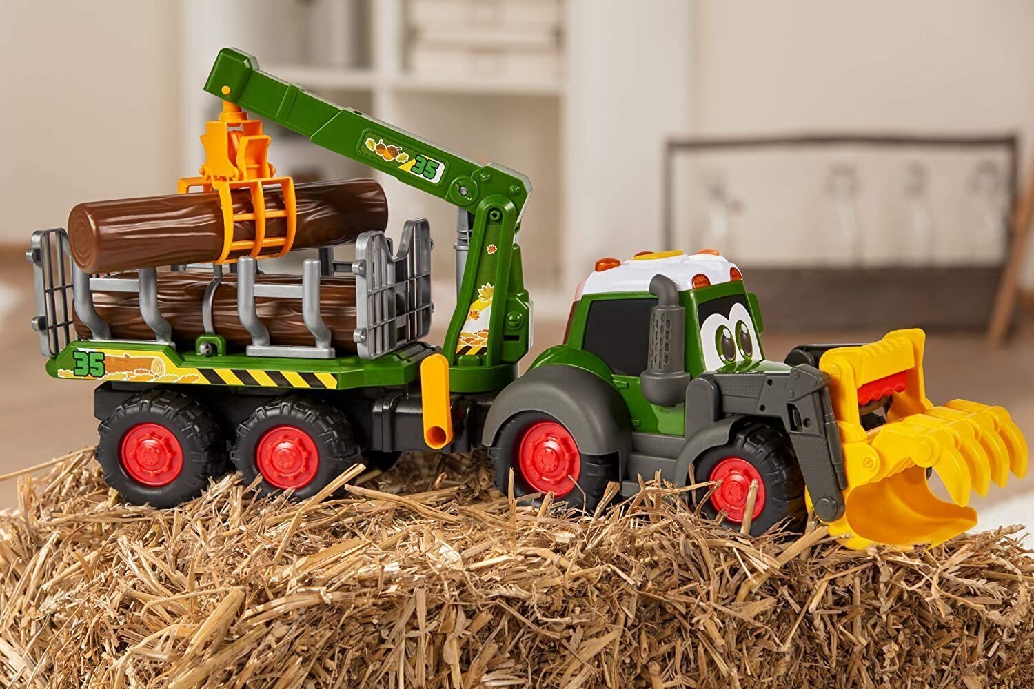 Traktors ar kausu un celtni Simba Dickie Toys Happy Fendt цена и информация | Rotaļlietas zīdaiņiem | 220.lv
