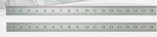 Nerūsējošā tērauda lineāls BMI (18x0,5mm; 1000 mm) cena un informācija | Rokas instrumenti | 220.lv