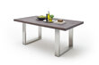 Pusdienu galds MC Akcent Castello, 200x100 cm, tumši brūns/sudrabains cena un informācija | Virtuves galdi, ēdamgaldi | 220.lv