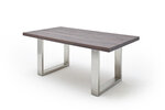 Pusdienu galds MC Akcent Castello, 200x100 cm, tumši brūns/sudrabains