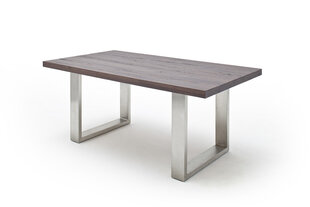 Обеденный стол MC Akcent Castello, 240x100 см, темно-коричневый/серебристый цена и информация | Кухонные и обеденные столы | 220.lv